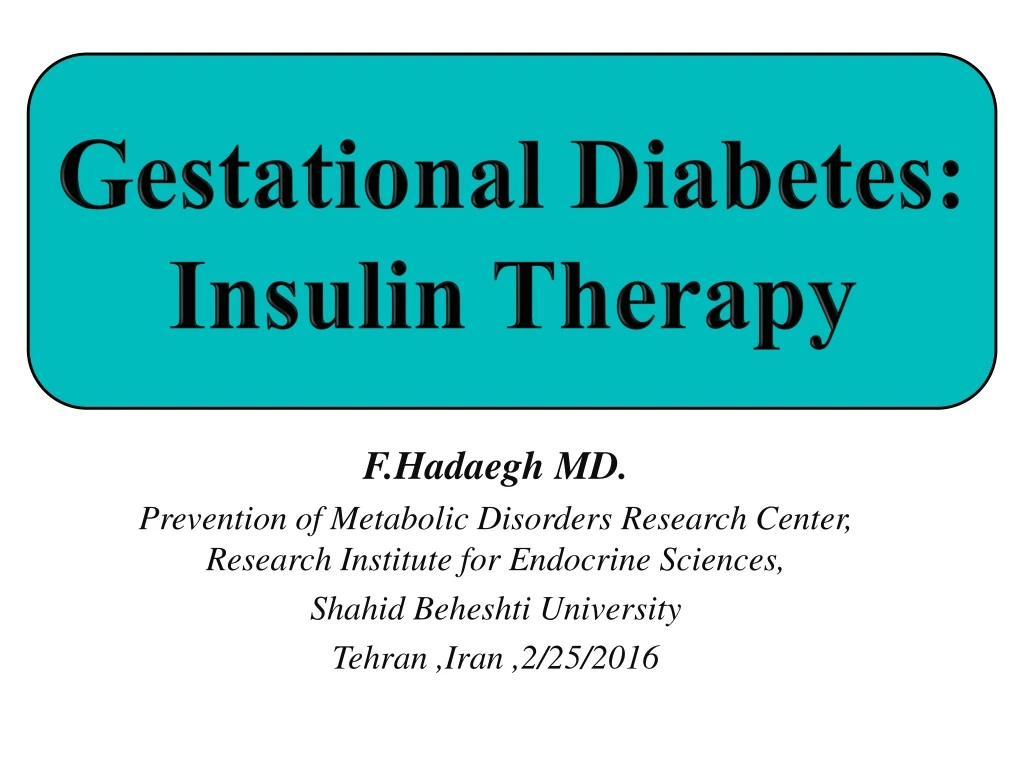 gestational diabetes insulin therapy