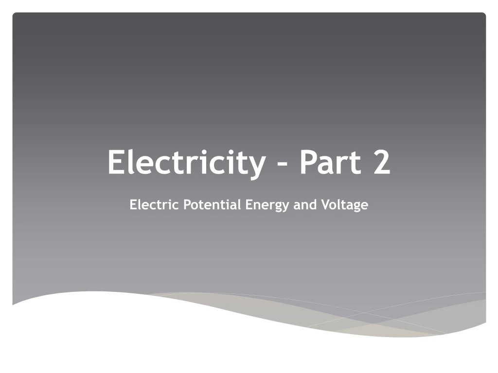 electricity part 2