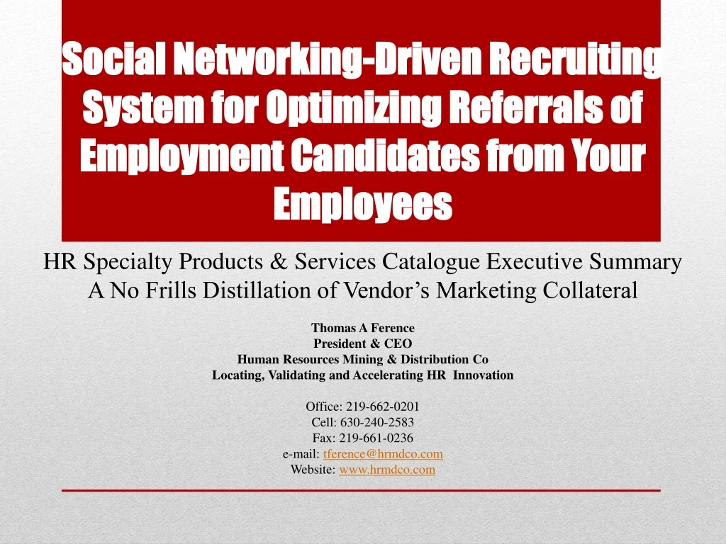 social networking driven recruiting system