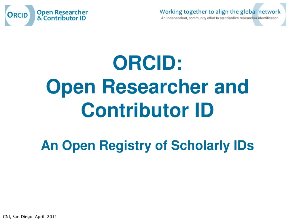 orcid open researcher and contributor id an open