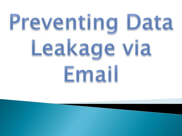 Preventing Data Leakage via Email