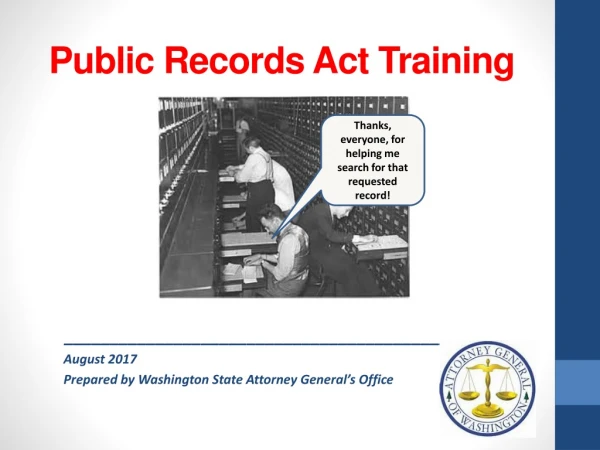 Public Records Act Training