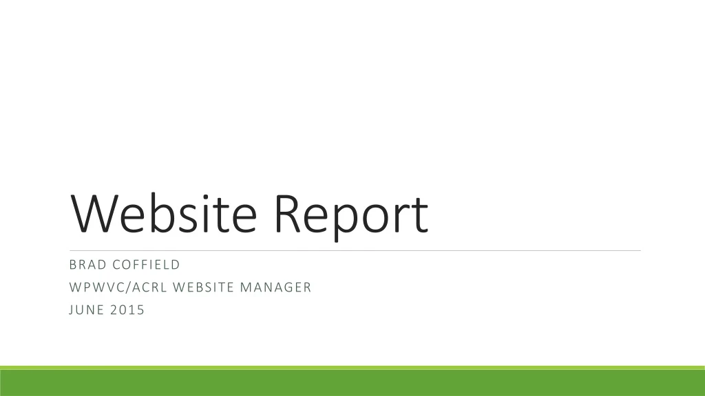 website report