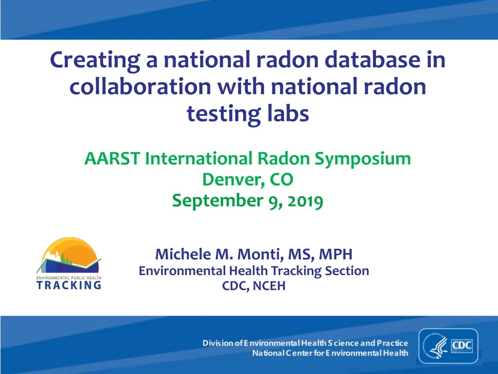 creating a national radon database