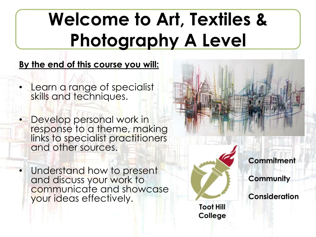 welcome to art textiles photography a level