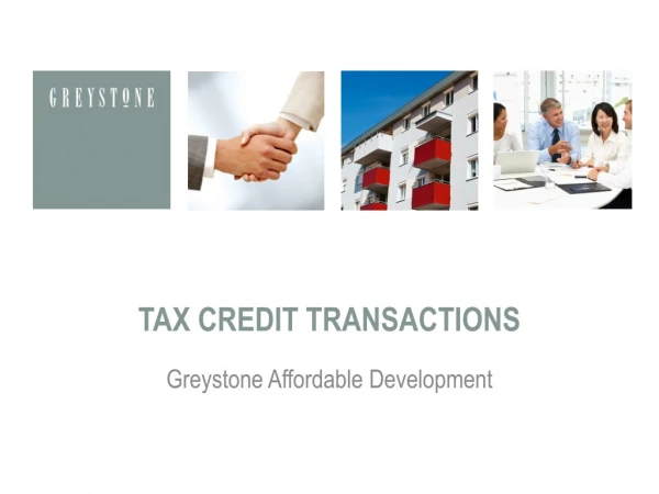 Tax credit transactions