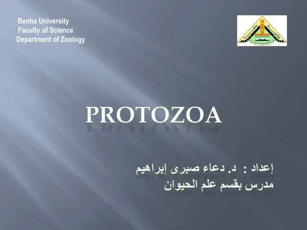 Benha University Faculty of Science Department of Zoology
