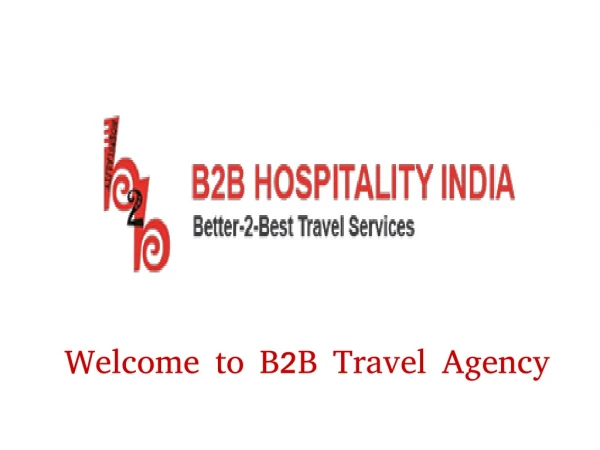 Welcome to B2B Travel Agency