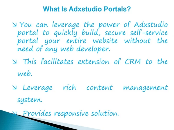 What Is Adxstudio Portals?