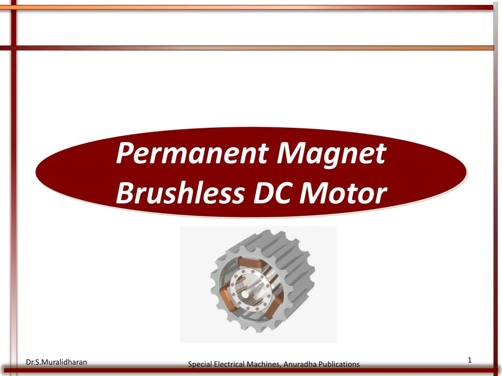 permanent magnet brushless dc motor