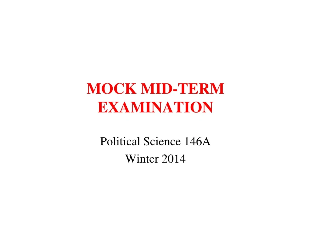 mock mid term examination