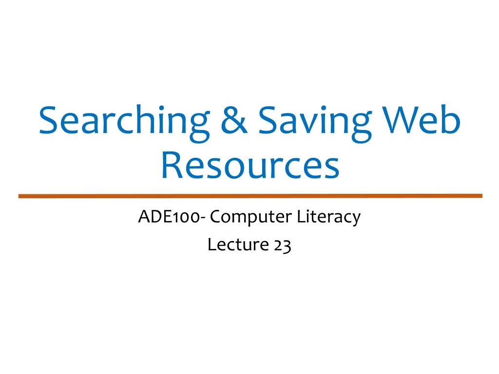 searching saving web resources