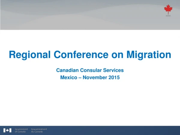 Regional Conference on Migration