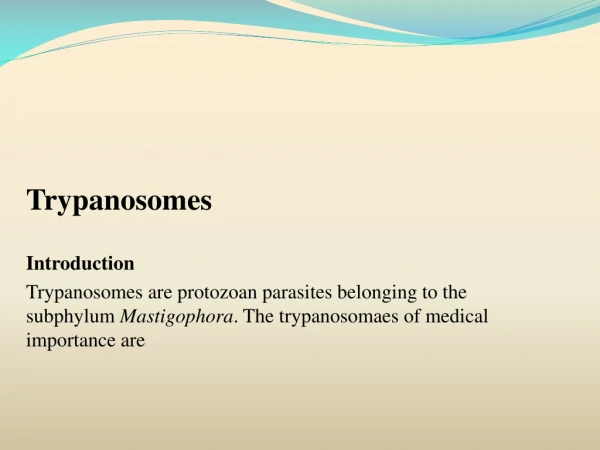 Trypanosomes Introduction