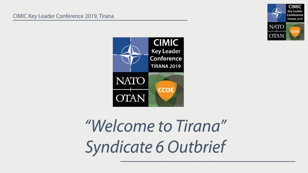 welcome to tirana syndicate 6 outbrief