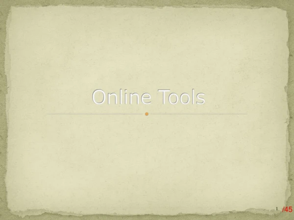 Online Tools