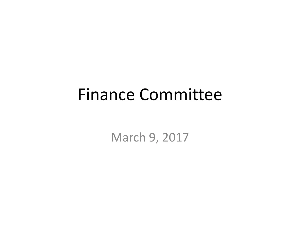 finance committee