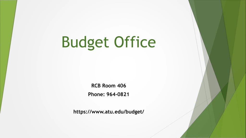 budget office