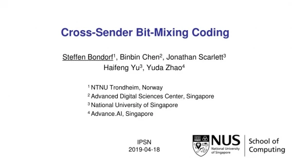 Cross-Sender Bit-Mixing Coding