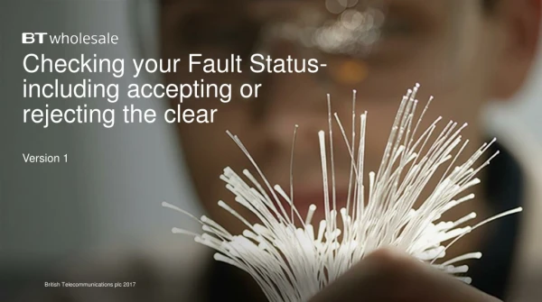 Checking your Fault Status- including accepting or rejecting the clear Version 1