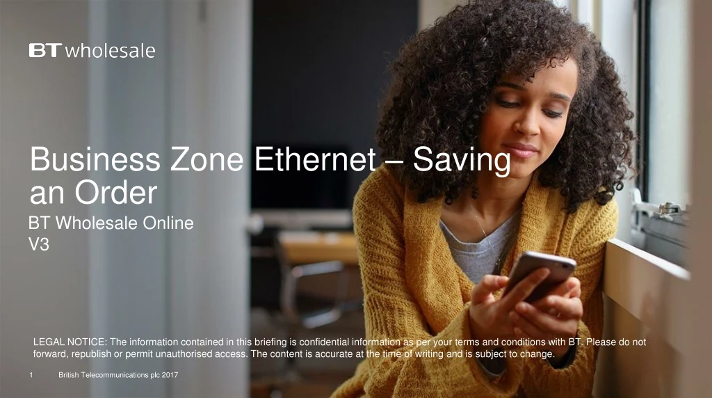 business zone ethernet saving an order