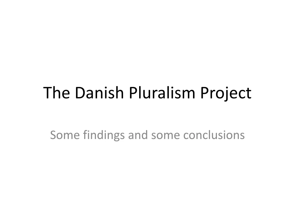 the danish pluralism project
