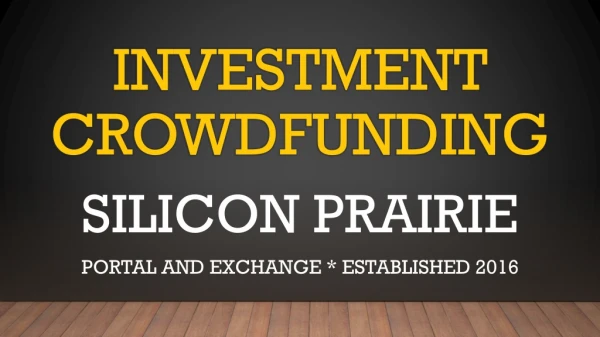 Investment Crowdfunding