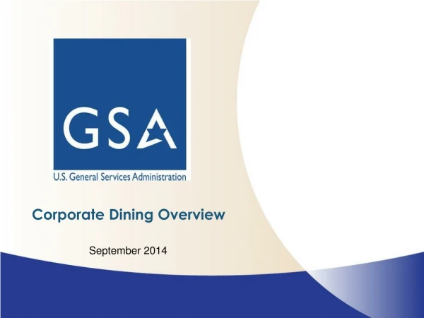 Corporate Dining Overview