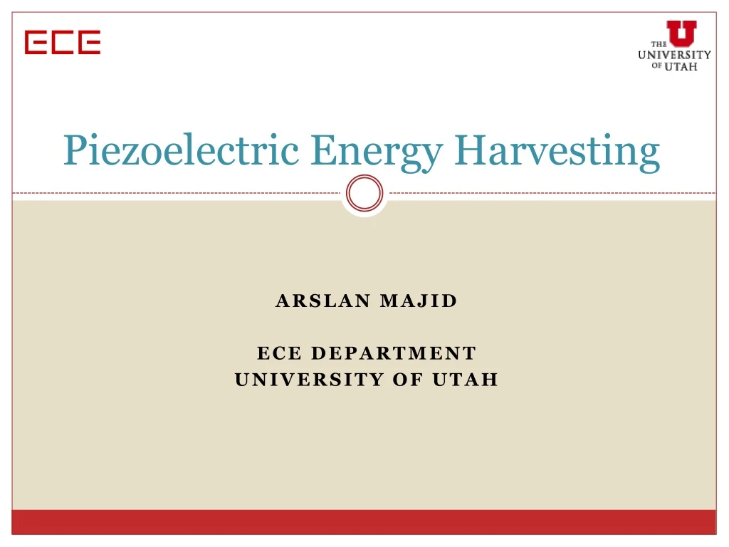 piezoelectric energy harvesting