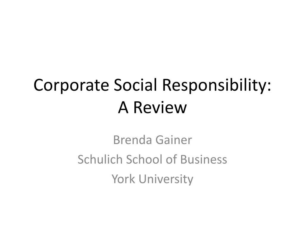 corporate social responsibility a review