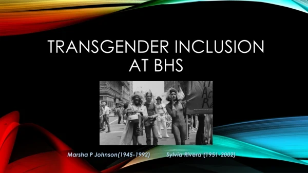 Transgender inclusion at bhs