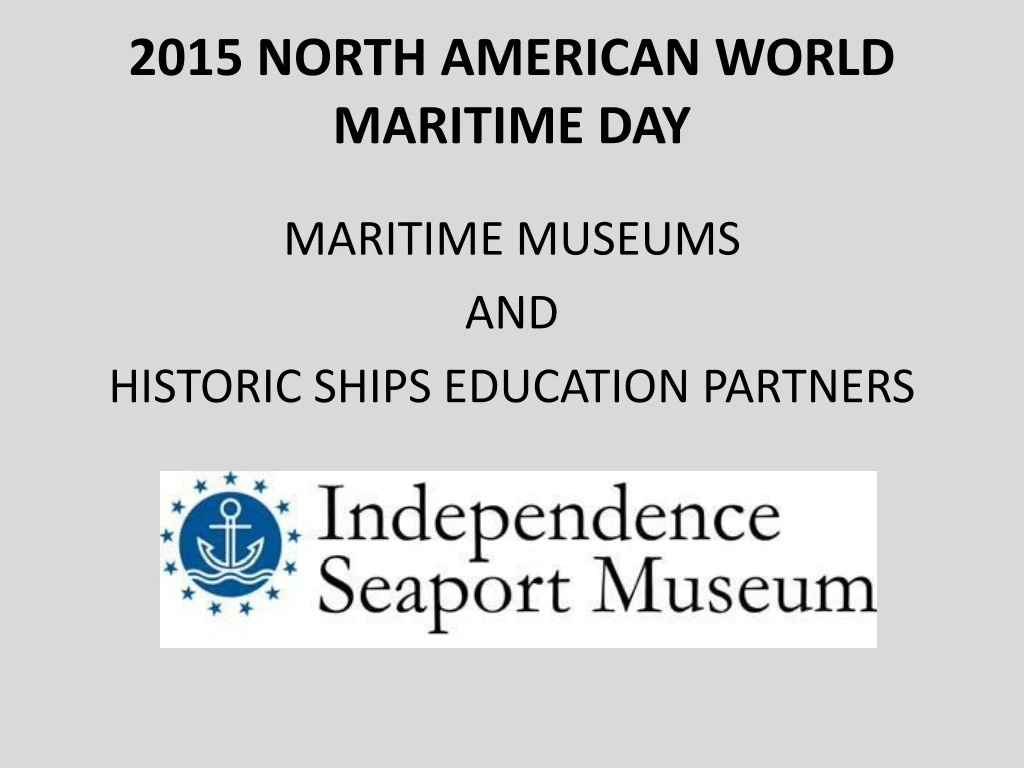 2015 north american world maritime day