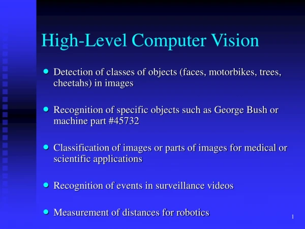 High-Level Computer Vision
