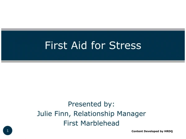 First Aid for Stress
