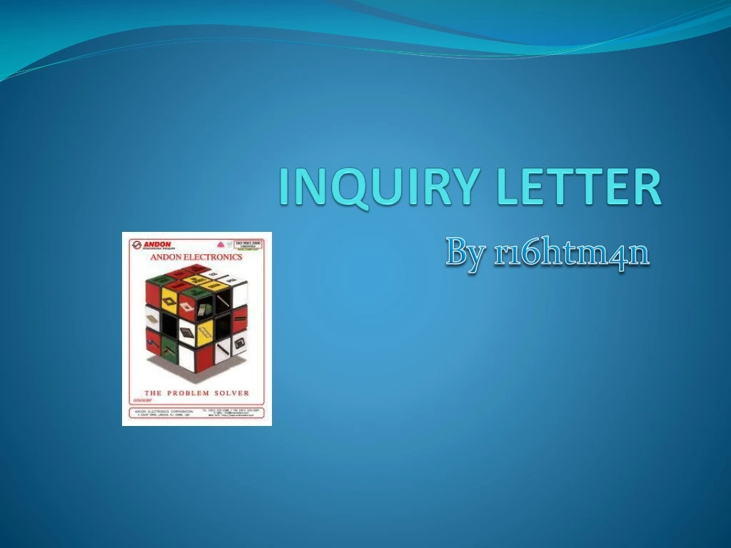 inquiry letter