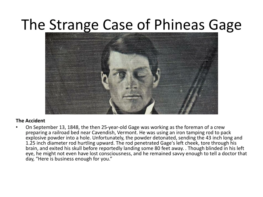the strange case of phineas gage