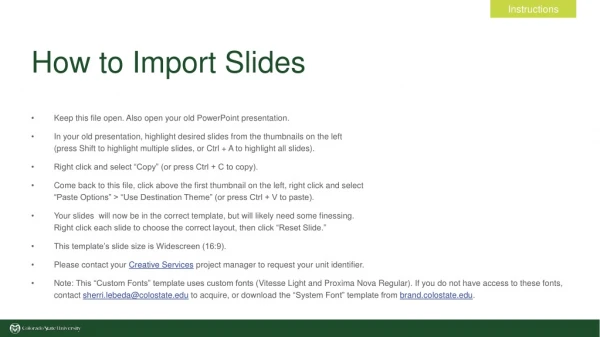 How to Import Slides