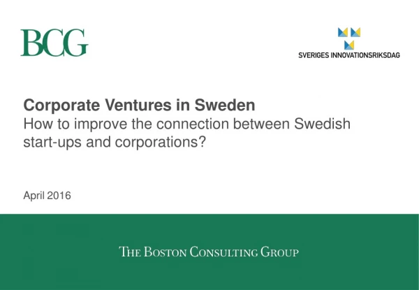 Corporate Ventures in Sweden