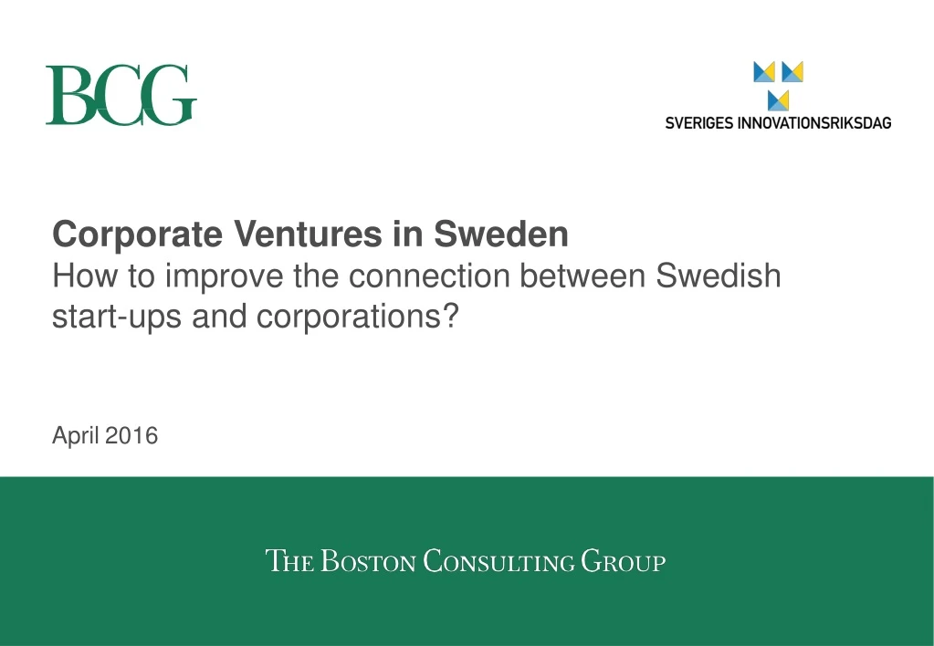 corporate ventures in sweden how to improve
