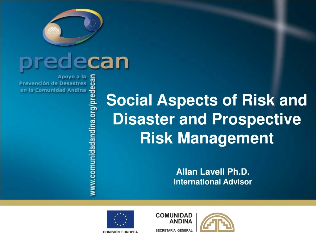 social aspects of risk and disaster