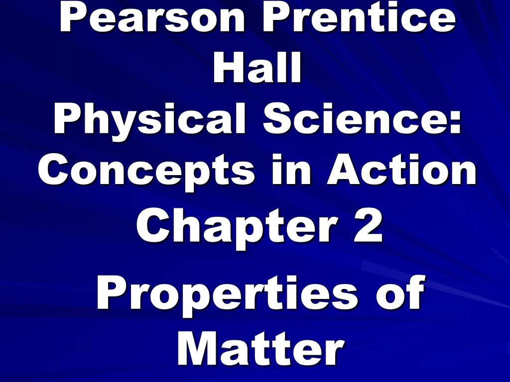 pearson prentice hall physical science concepts in action