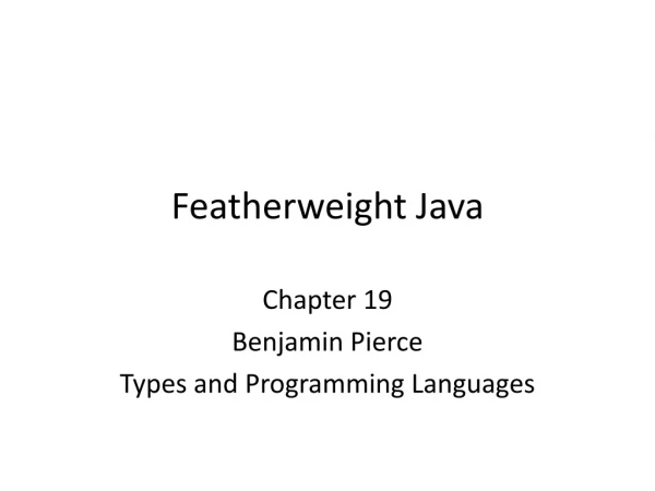 Featherweight Java