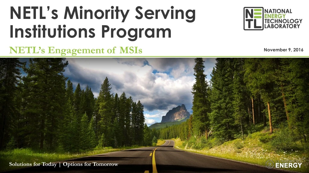 netl s minority serving institutions program