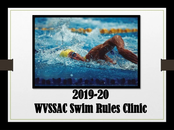 2019-20 WVSSAC Swim Rules Clinic