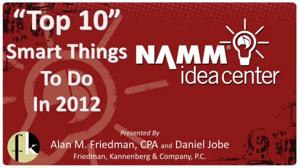 “Top 10” Smart Things To Do In 2012