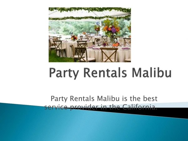 To Know About The Party Rental Services