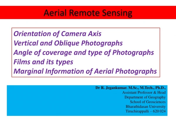Aerial Remote Sensing