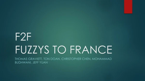 F2F FUZZYS TO FRANCE