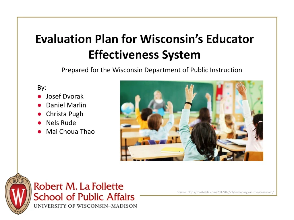 evaluation plan for wisconsin s educator