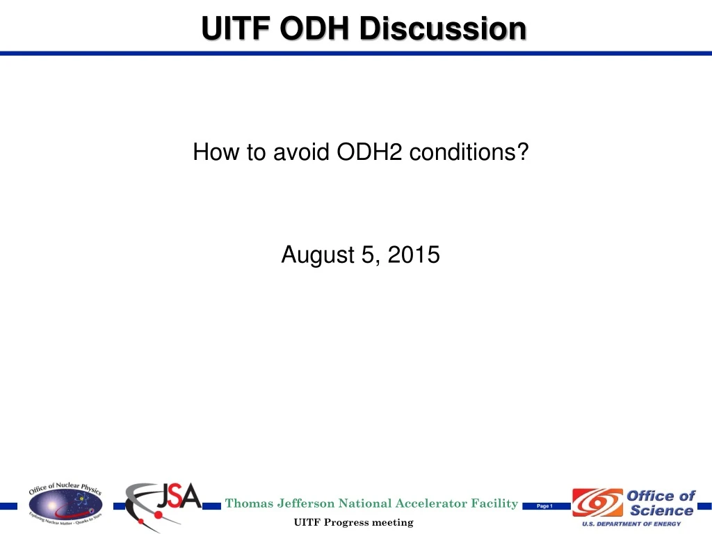 uitf odh discussion